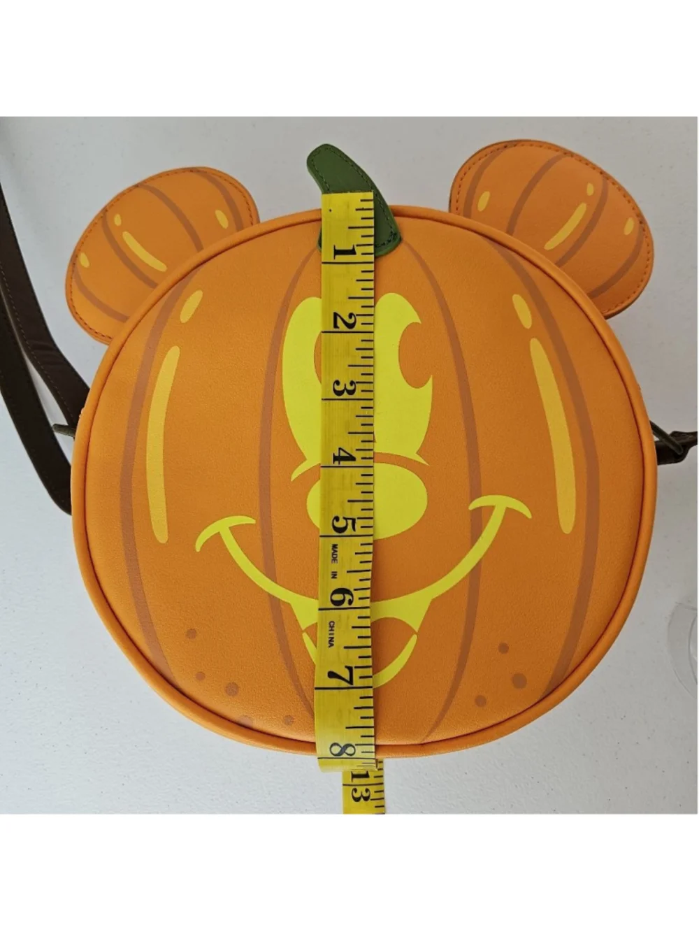 Disney Loungefly Orange Pumpkin Glow in the Dark Mickey Crossbody Bag One Size